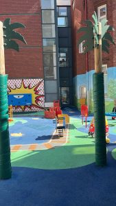 Outside play area at Birmingham Children's Hospital
