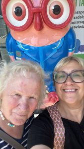 Jo Gregory & Diana McQueen outside Waterfall House at Birmingham Children's Hospital